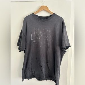 Perfect thrashed Harley tee - vintage. Sold as is. Worked in to perfection